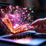 sparks of imagination ignite a digital kaleidoscope unleashing a captivating display of colorful glowing and mesmerizing possibilities this image represents the boundless potential of creativity